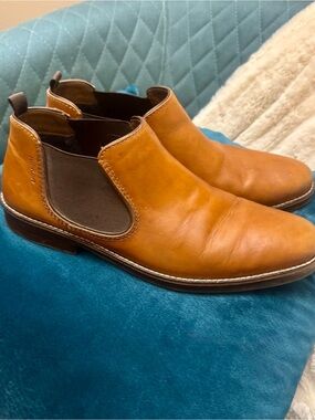 Rieker Men's Tan Chelsea Boots, dressy casual, gently used, Men's Sz 11